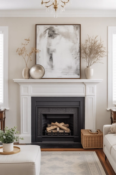 Use a Single Strong Focal Element Above the Fireplace