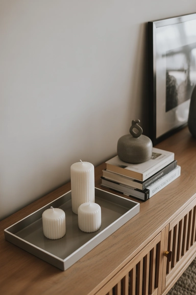 Use a Tray to Visually Contain Smaller Decor