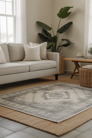 Layered Rugs That Ground the Living Room Without Feeling Heavy