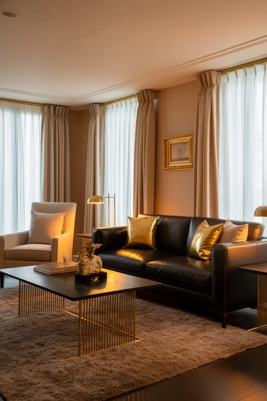 Mixing Black With Warm Neutrals for Balance
