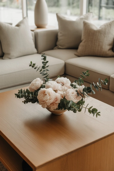 Coffee Table Flowers That Support Flow and Use