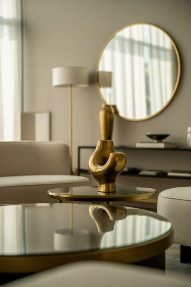Using Gold Accents Sparingly Across the Room