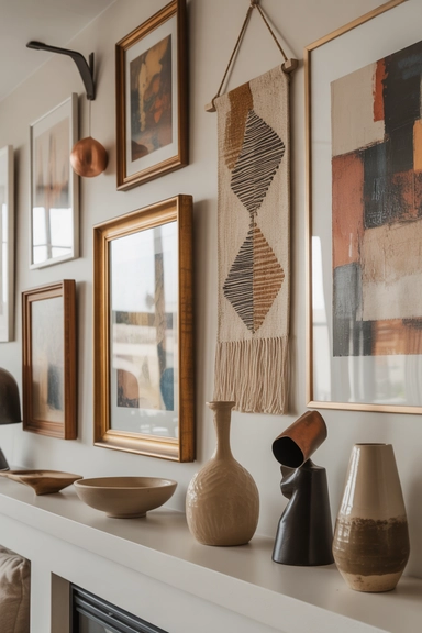 Artsy Living Room Decor Ideas Built on Mixed Media