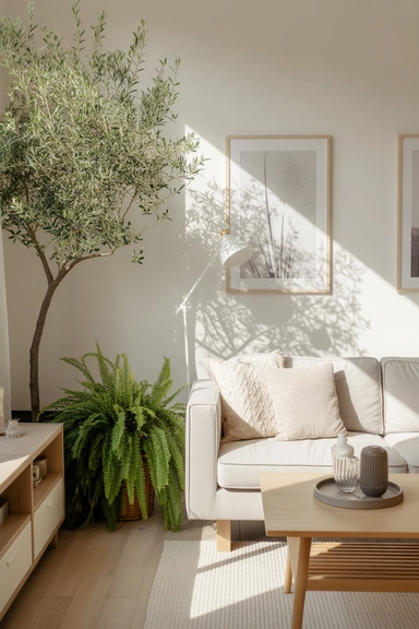 Scandinavian Living Room Ideas With Indoor Greenery