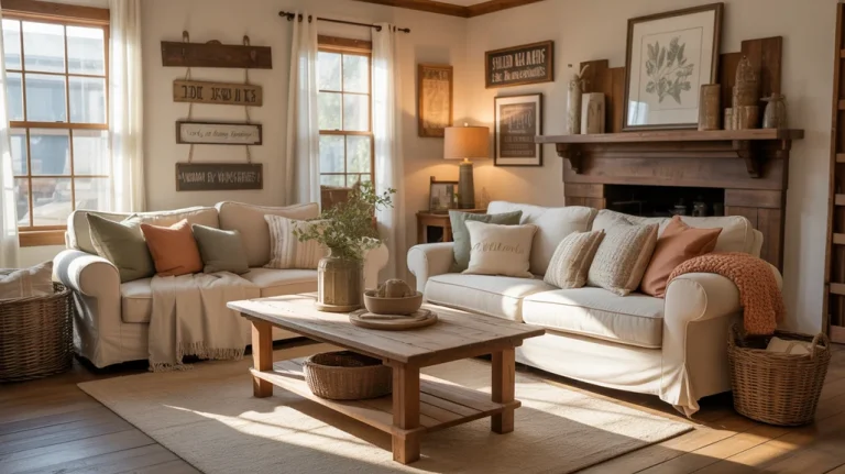 Farmhouse Living Room DIY Decor Ideas