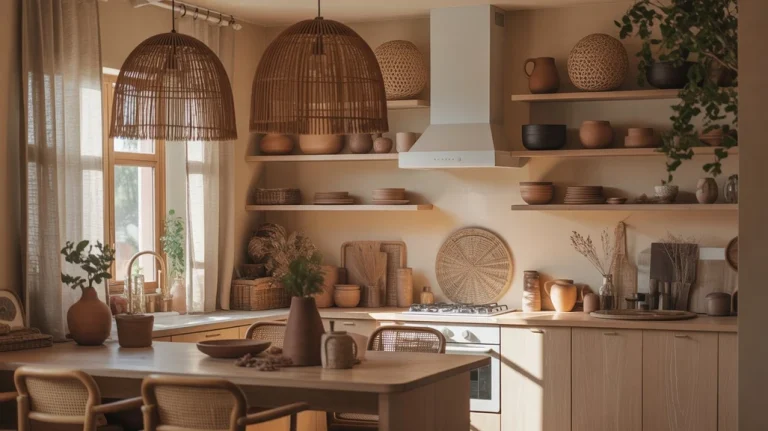 inspiring boho kitchen designs with earthy tones