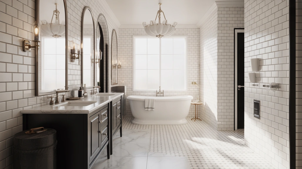 black and white bathroom decor ideas