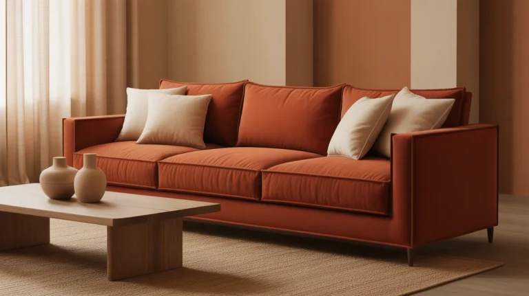 burnt orange living room decor ideas