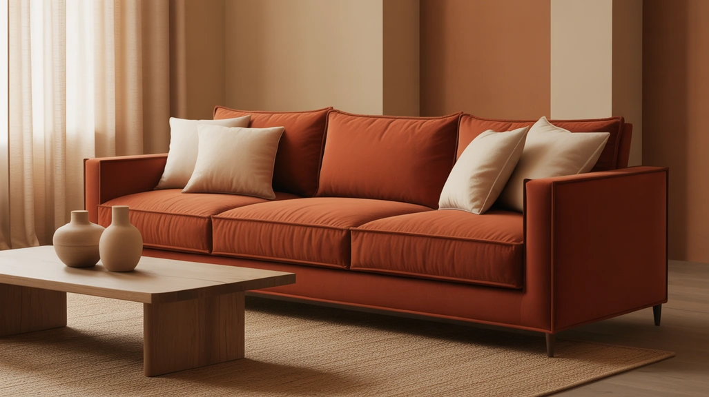 burnt orange living room decor ideas