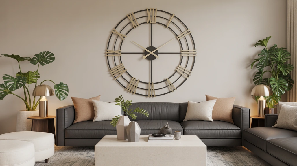 living room wall clock decor ideas