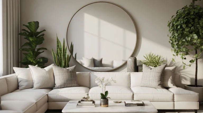 living room wall mirror decor ideas