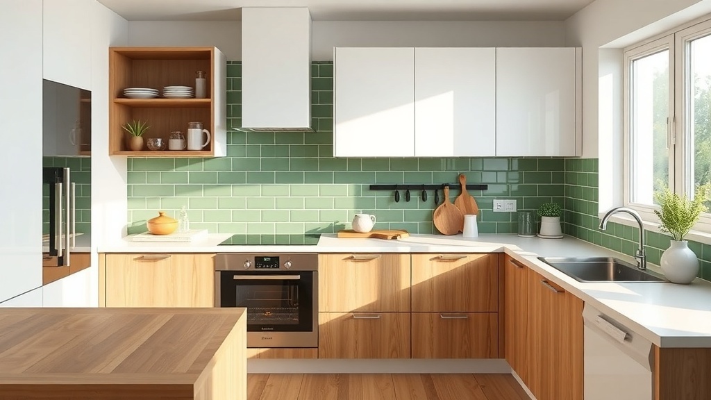 green backsplash kitchen ideas