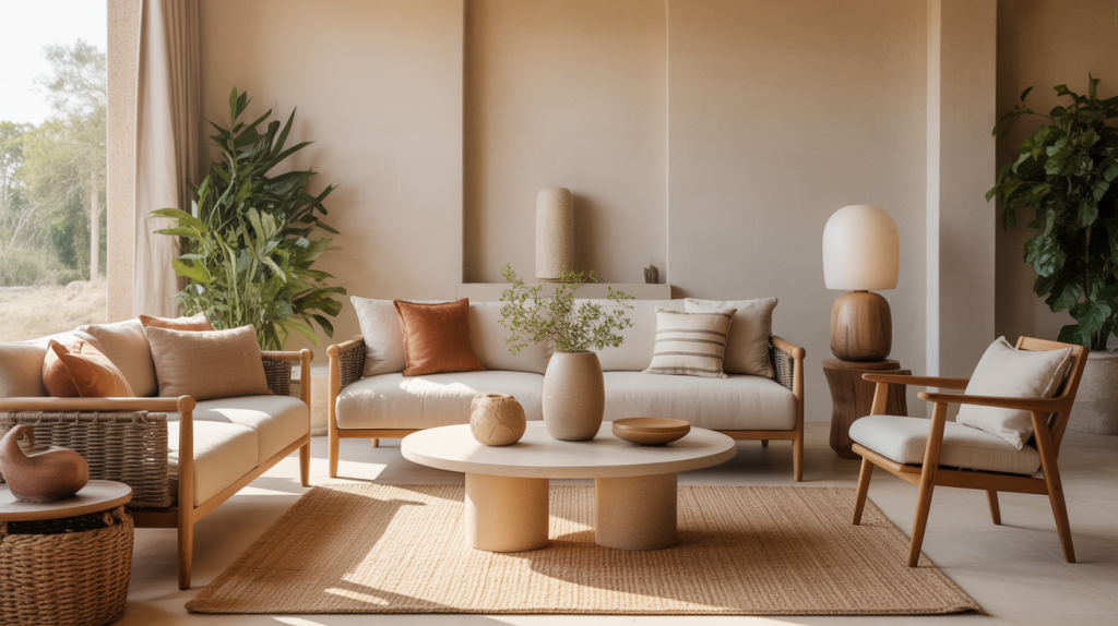 warm earthy modern living room ideas