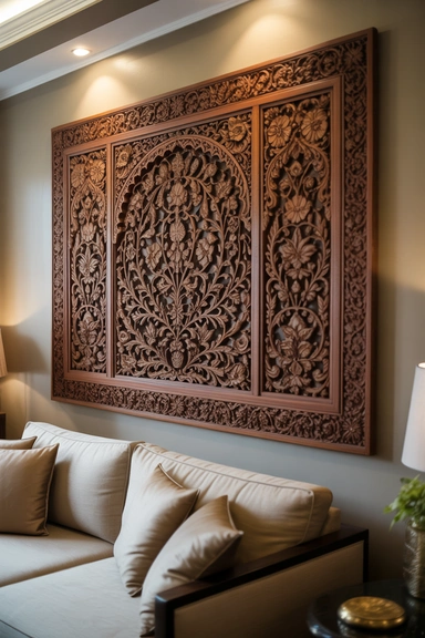 Use Carved Wooden Panels as Statement Art