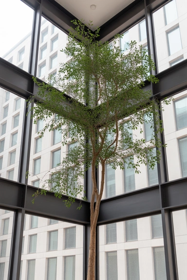 Bring in Oversized Greenery for Organic Balance