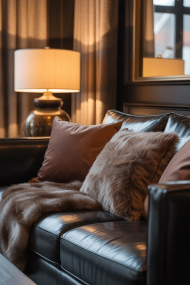 Keep Seating Inviting Despite the Dark Palette
