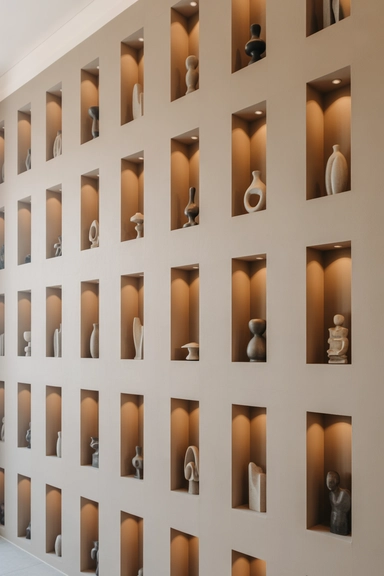 Frame Wall Niches to Add Architectural Rhythm