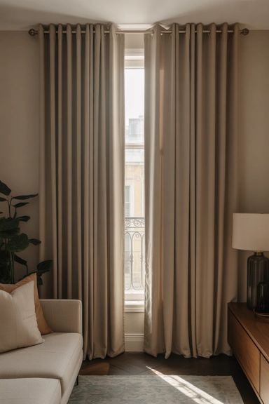 Use Tall Curtains to Stretch Vertical Perception