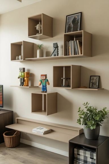 Add Floating Shelves as Display Platforms