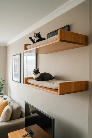 Provide Elevated Spots for Cats Without Visual Disruption