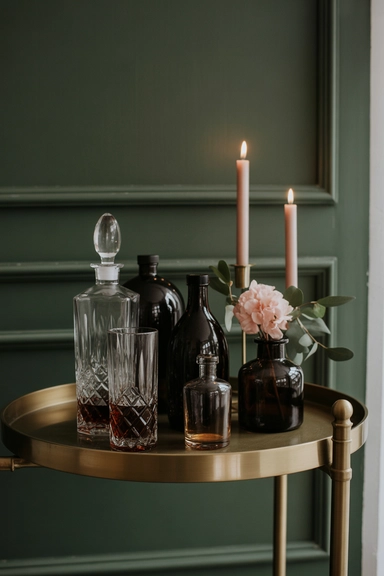Style a Dark Bar or Beverage Corner
