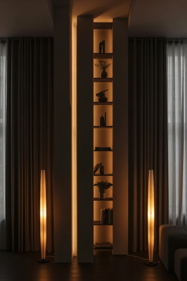 Using Vertical Elements to Balance Limited Horizontal Light