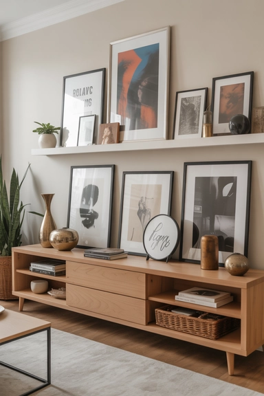 Layering Art on Surfaces Instead of Hanging It Permanently