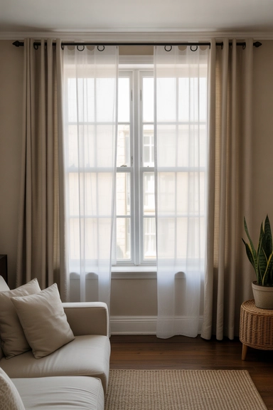 Correcting Window Proportions With Curtains and Temporary Hardware
