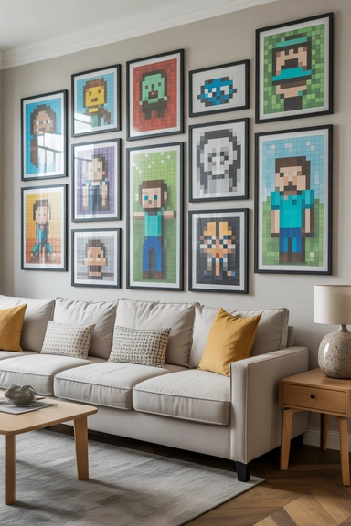  Design a Feature Wall With Pixel Art Influence