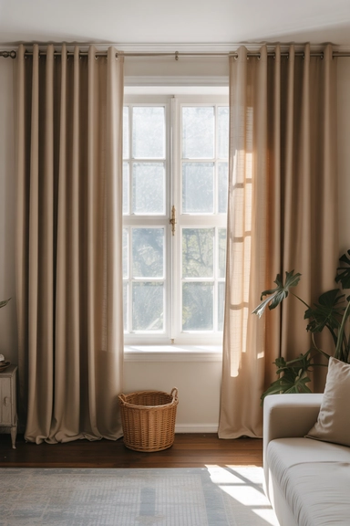 Using Curtains to Add Height and Softness on a Budget